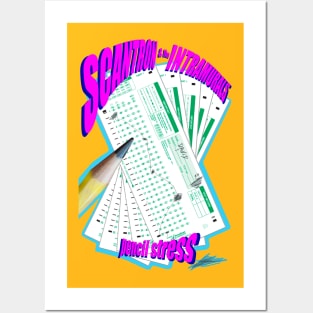 Scantron & the INTRAMURALS- pencil stress tour shirt Posters and Art